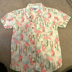 Rugged Butts (boys brand of Ruffle Butts)
Size 8 flamingo beach shirt